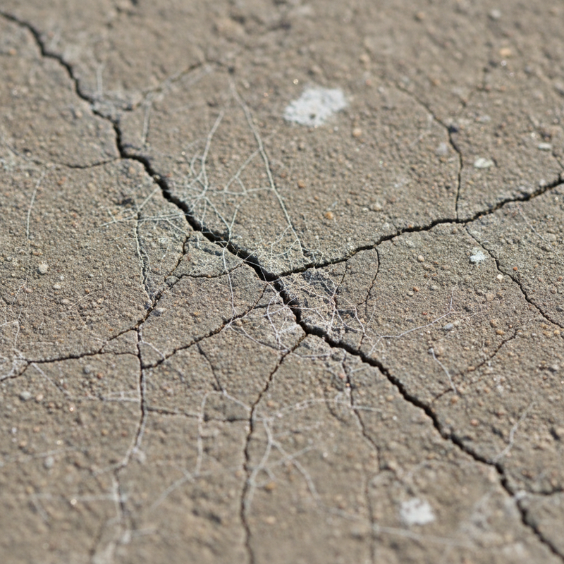 Grieta abierta en un muro de concreto por donde se filtra el agua